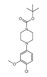4-(4-氯-3-甲氧基苯基)哌嗪-1-羧酸叔丁酯 结构式