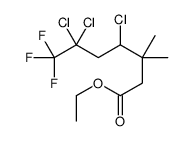 Heptanoic acid, 4,6,6-trichloro-7,7,7-trifluoro-3,3-dimethyl-, ethyl ester 结构式