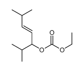 Carbonic acid, ethyl [(2E)-4-methyl-1-(1-methylethyl)-2-penten-1-yl] ester 结构式