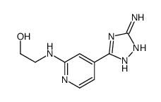 2-[[4-(5-氨基-1H-1,2,4-三唑-3-基)-2-吡啶基]氨基]乙醇 结构式