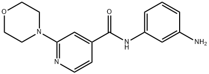 N-(3-氨基苯基)-2-(4-吗啉基)-4-吡啶甲酰胺 结构式