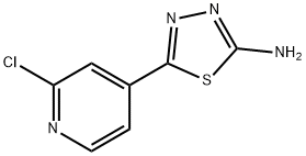 5-(2-氯吡啶-4-基)-1,3,4-噻二唑-2-胺 结构式