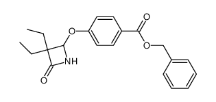 4-[(3,3-二乙基-4-氧代-2-氮杂环丁烷基)氧基]苯甲酸苄酯 结构式