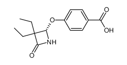 4-[[(2S)-3,3-二乙基-4-氧代-2-氮杂环丁基]氧基]苯甲酸 结构式
