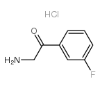 2-氨基-1-(3-氟苯基)乙酮盐酸盐 结构式