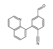 4-甲酰基-2-(8-喹啉基)苯甲腈 结构式