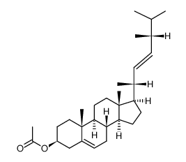 (22E,24R)-24-Methylcholesta-5,22-dien-3β-ol acetate 结构式