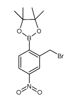 2-(2-溴甲基-4-硝基苯基)-4,4,5,5-四甲基-1,3,2-二氧杂硼戊环 结构式