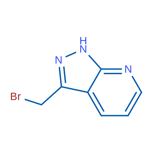 3-(溴甲基)-1H-吡唑并[3,4-b]吡啶 结构式
