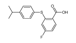 4-氟-2-[(4-异丙基苯基)硫代]苯甲酸 结构式