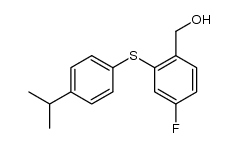 4-氟-2-[(4-异丙基苯基)硫代]苯甲醇 结构式