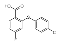 2-[(4-氯苯基)硫代]-4-氟苯甲酸 结构式