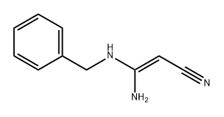 (E)-3-氨基-3-(苄氨基)-2-丙烯腈 结构式