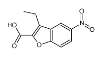 3-乙基-5-硝基苯并呋喃-2-羧酸 结构式