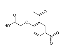 2-(4-硝基-2-丙酰基苯氧基)乙酸 结构式
