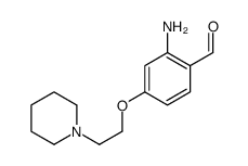 2-氨基-4-[2-(1-哌啶基)乙氧基]苯甲醛 结构式