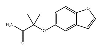 2-(5-苯并呋喃氧基)-2-甲基丙酰胺 结构式