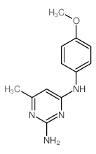 N4-(4-甲氧基苯基)-6-甲基-2,4-嘧啶二胺 结构式