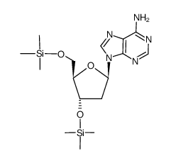 2'-脱氧-3',5'-双-O-(三甲基硅基)腺苷 结构式