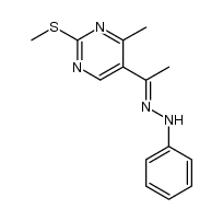1-[4-甲基-2-(甲硫基)-5-嘧啶基]乙酮 2-苯腙 结构式