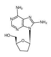 8-氨基-2',3'-双脱氧腺苷 结构式