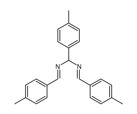 1-(4-甲基苯基)-N,N'-双[(4-甲基苯基)亚甲基]甲二胺 结构式