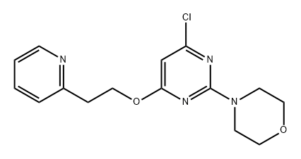 4-[4-氯-6-[2-(2-吡啶基)乙氧基]-2-嘧啶基]吗啉 结构式