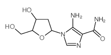 5-amino-1-(2'-deoxy-beta-D-ribofuranosyl)imidazole-4-carboxamide 结构式