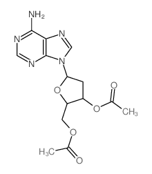 3',5'-二-O-乙酰基-2'-脱氧腺苷 结构式