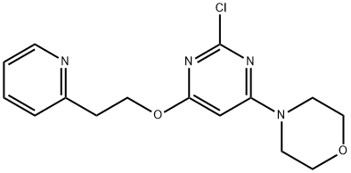 4-[2-氯-6-[2-(2-吡啶基)乙氧基]-4-嘧啶基]吗啉 结构式