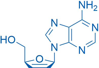 ((2S,5R)-5-(6-氨基-9H-嘌呤-9-基)-2,5-二氢呋喃-2-基)甲醇 结构式