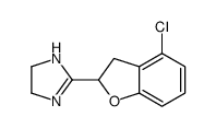 1H-Imidazole, 2-(4-chloro-2,3-dihydro-2-benzofuranyl)-4,5-dihydro- 结构式