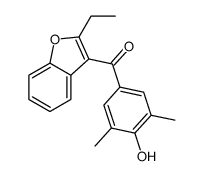 Methanone, (2-ethyl-3-benzofuranyl)(4-hydroxy-3,5-dimethylphenyl)- 结构式