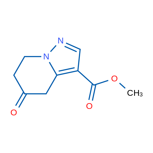5-氧代-4,5,6,7-四氢吡唑并[1,5-a]吡啶-3-羧酸甲酯 结构式
