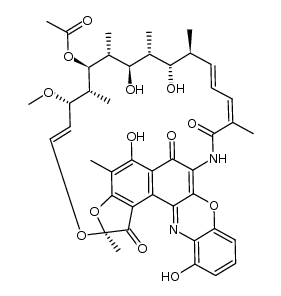 1′,4-二脱氢-1-脱氧-1,4-二氢-3′-羟基-1-氧代利福霉素 VIII 结构式