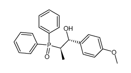 Benzenemethanol, α-[(1R)-1-(diphenylphosphinyl)ethyl]-4-methoxy-, (αS)-rel- 结构式