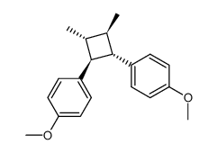 1,1'-[(1R,2R,3S,4S)-3,4-二甲基-1,2-环丁二基]双[4-甲氧基苯]（rel-） 结构式