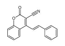 2H-1-Benzopyran-3-carbonitrile, 2-oxo-4-(2-phenylethenyl)- 结构式