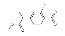 3-氟-α-甲基-4-硝基苯乙酸甲酯 结构式