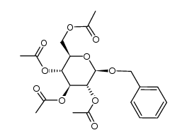 苄基α-D-吡喃葡萄糖苷四乙酸酯 结构式