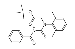 Glycine, N-[(benzoylamino)thioxomethyl]-N-(2,6-dimethylphenyl)-, 1,1-dimethylethyl ester 结构式