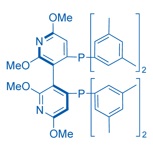 (S)-2,2′,6,6′-四甲氧基-4,4′-双(二(3,5-二甲苯基)膦)-3,3′-联吡啶 结构式