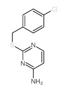 2-[(4-氯苯基)甲硫基]嘧啶-4-胺 结构式