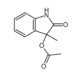 3-乙酰氧基-3-甲基-2-吲哚酮 结构式