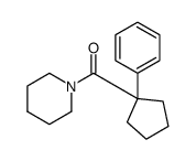 1-[(1-phenylcyclopentyl)carbonyl]piperidine 结构式