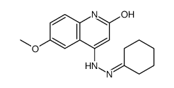 2(1H)-Quinolinone, 4-(cyclohexylidenehydrazino)-6-methoxy- 结构式