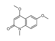 2(1H)-Quinolinone, 4,6-dimethoxy-1-methyl- 结构式