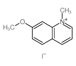 7-甲氧基-1-甲基喹啉鎓碘化物 结构式