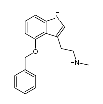 N-甲基-4-(苄氧基)-1H-吲哚-3-乙胺 结构式