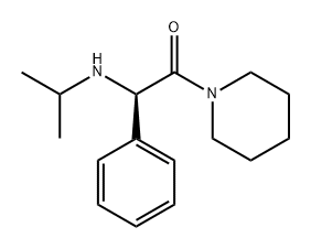 (2R)-2-[(1-甲基乙基)氨基]-2-苯基-1-(1-哌啶基)乙酮 结构式